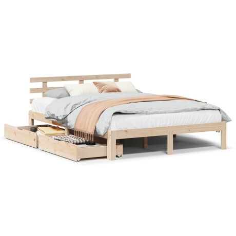 vidaXL Bedframe met lades massief grenenhout 120x190 cm afbeelding2 - 1