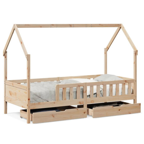vidaXL Kinderbedframe met lades 90x190 cm massief grenenhout afbeelding2 - 1