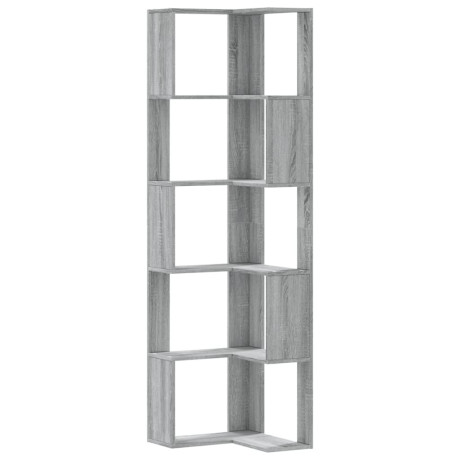 vidaXL Boekenkast 5-laags hoek 50x50x179 cm bewerkt hout grijs sonoma afbeelding2 - 1