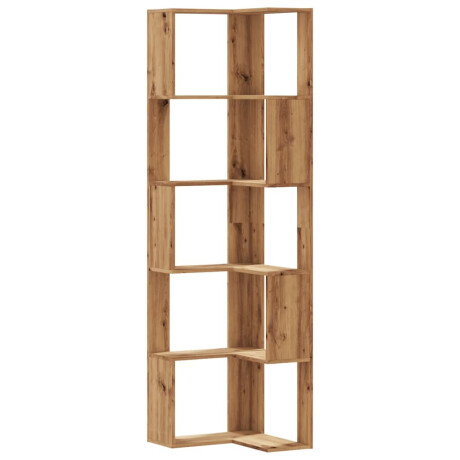 vidaXL Boekenkast 5-laags hoek 50x50x179 cm hout artisanaal eikenkleur afbeelding2 - 1