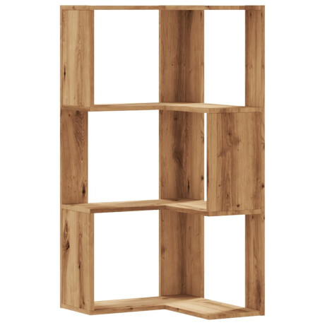 vidaXL Boekenkast 3-laags hoek 50x50x102 cm hout artisanaal eikenkleur afbeelding2 - 1