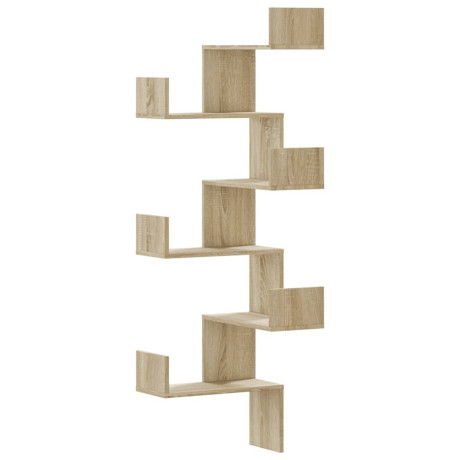 vidaXL Hoekwandschap 45x45x147 cm bewerkt hout sonoma eikenkleurig afbeelding2 - 1