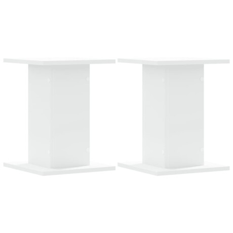 vidaXL Speakerstandaards 2 st 30x30x40 cm bewerkt hout wit afbeelding2 - 1