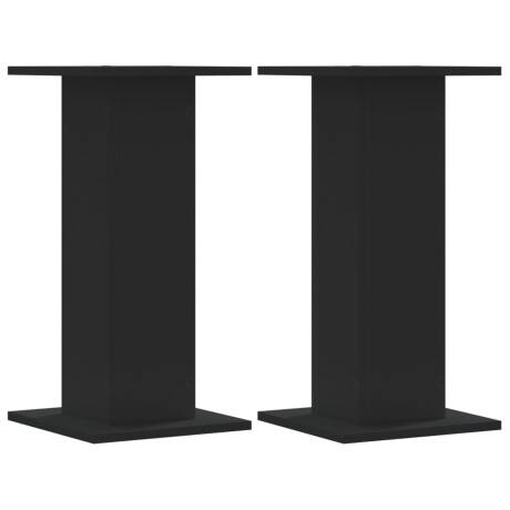 vidaXL Speakerstandaards 2 st 30x30x60 cm bewerkt hout zwart afbeelding2 - 1