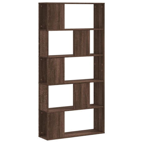 vidaXL Boekenkast 5-laags 80,5x23,5x162,5 cm hout bruin eikenkleurig afbeelding2 - 1