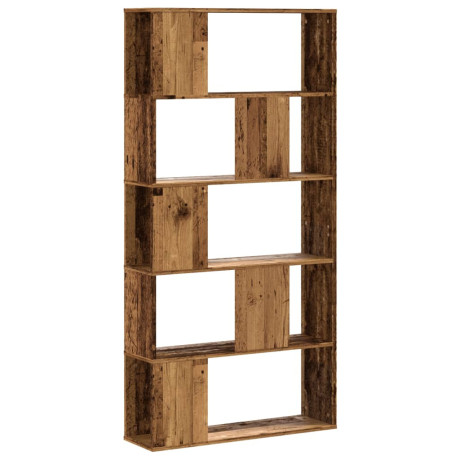 vidaXL Boekenkast 5-laags 80,5x23,5x162,5 cm bewerkt hout oud hout afbeelding2 - 1