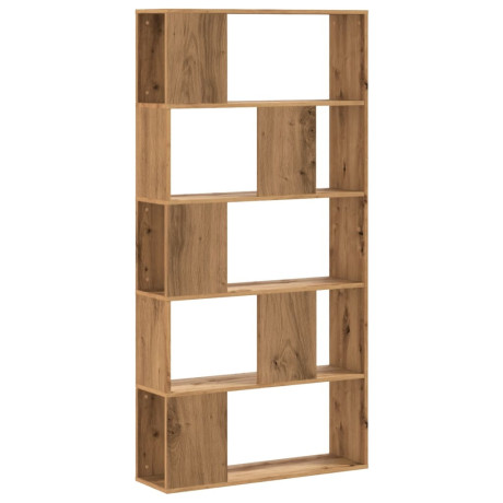 vidaXL Boekenkast 5-laags 80,5x23,5x162,5 cm hout artisanaal eiken afbeelding2 - 1