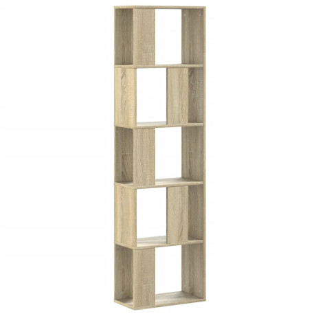 vidaXL Boekenkast 5-laags 45x23,5x162,5 cm bewerkt hout sonoma eiken afbeelding2 - 1