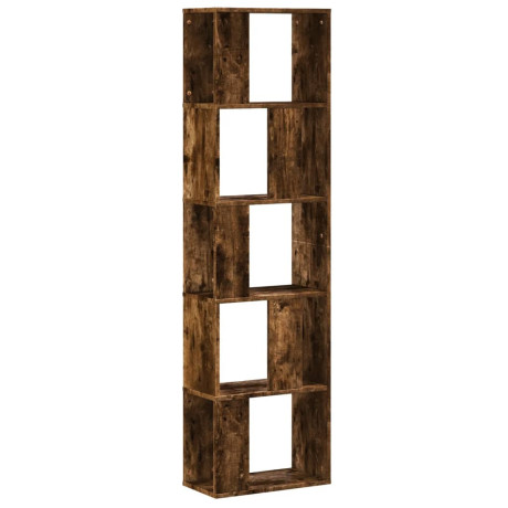 vidaXL Boekenkast 5-laags 45x23,5x162,5 cm bewerkt hout gerookt eiken afbeelding2 - 1