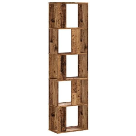 vidaXL Boekenkast 5-laags 45x23,5x162,5 cm bewerkt hout oud hout afbeelding2 - 1