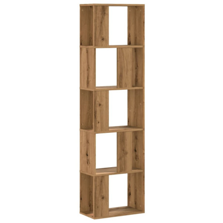 vidaXL Boekenkast 5-laags 45x23,5x162,5 cm hout artisanaal eikenkleur afbeelding2 - 1