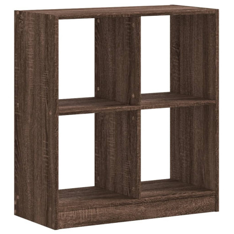 vidaXL Boekenkast 68,5x32x75 cm bewerkt hout bruin eikenkleurig afbeelding2 - 1