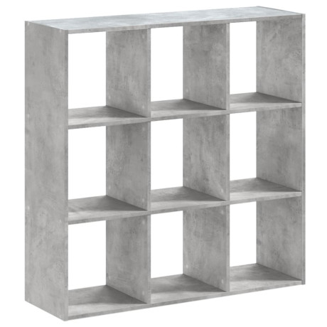 vidaXL Boekenkast 102x32x102 cm bewerkt hout betongrijs afbeelding2 - 1