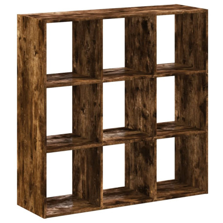 vidaXL Boekenkast 102x32x102 cm bewerkt hout gerookt eikenkleurig afbeelding2 - 1