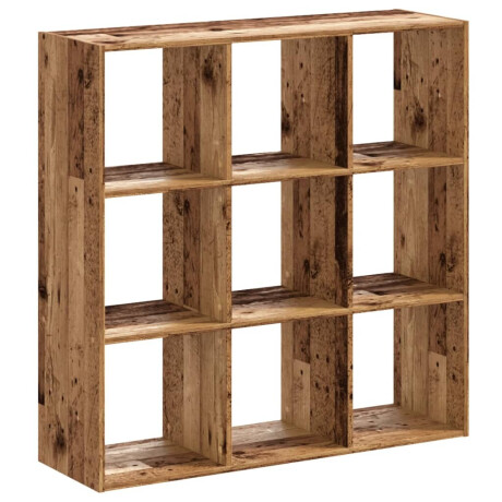 vidaXL Boekenkast 102x32x102 cm bewerkt hout oud houtkleurig afbeelding2 - 1