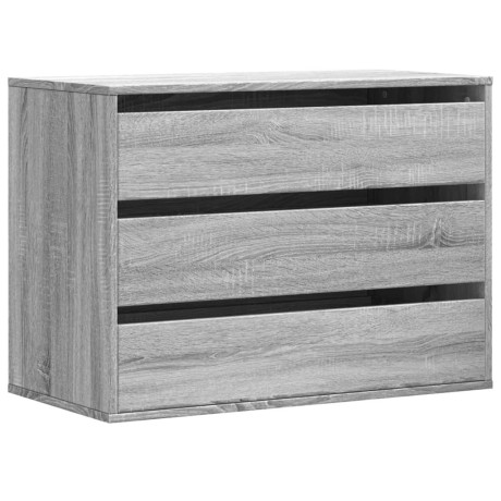 vidaXL Ladekast 80x41x58 cm bewerkt hout grijs sonoma eikenkleurig afbeelding2 - 1