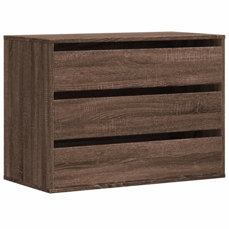 vidaXL Ladekast 80x41x58 cm bewerkt hout bruin eikenkleurig afbeelding2 - 1