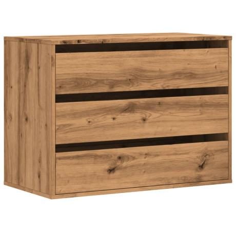 vidaXL Ladekast 80x41x58 cm bewerkt hout artisanaal eikenkleurig afbeelding2 - 1