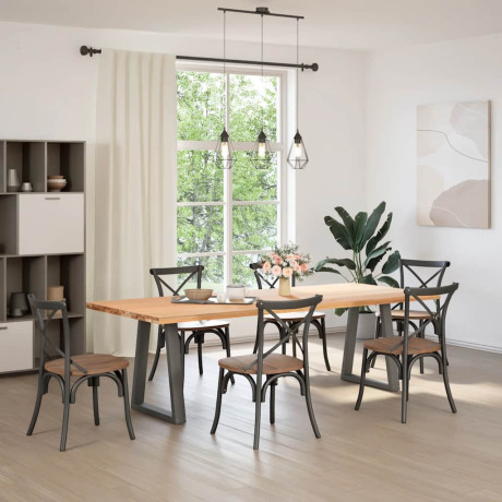 vidaXL Salontafelpoten 2 st V-vormig 50x(72-73) cm staal antraciet afbeelding2 - 1