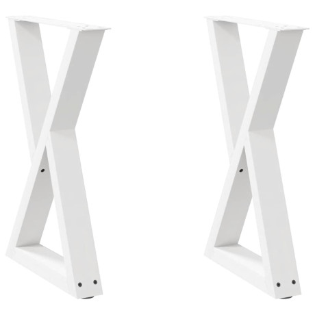 vidaXL Eettafelpoten 2 st 50x(72-73,3) cm staal wit afbeelding2 - 1