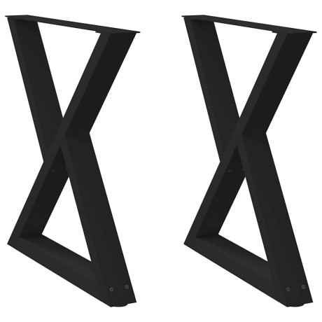 vidaXL Eettafelpoten 2 st 70x(72-73,3) cm staal zwart afbeelding2 - 1