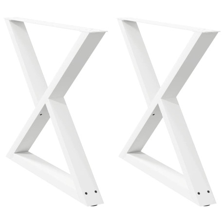 vidaXL Eettafelpoten 2 st 90x(72-73,3) cm staal wit afbeelding2 - 1