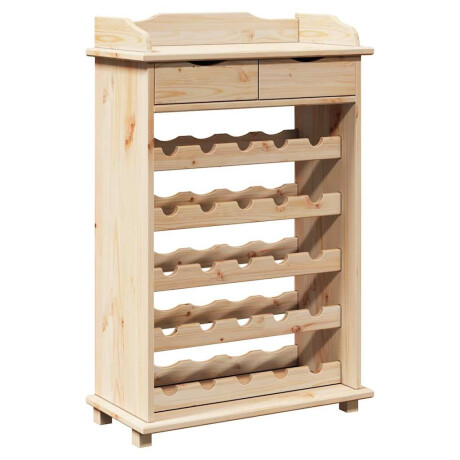 vidaXL Wijnrek Bruin 90 x 60 x 30 cm Stevig vurenhout afbeelding2 - 1
