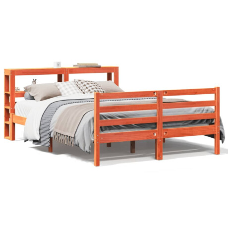 vidaXL Bedframe zonder matras massief grenenhout wasbruin 120x200 cm afbeelding2 - 1