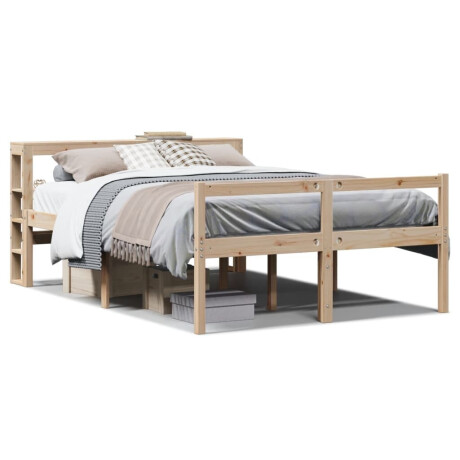 vidaXL Seniorenbed met hoofdbord massief grenenhout 140x190 cm afbeelding2 - 1