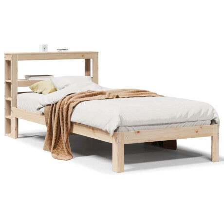 vidaXL Bedframe met hoofdbord massief grenenhout 100x200 cm afbeelding2 - 1
