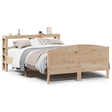 vidaXL Bedframe zonder matras massief grenenhout 140x190 cm afbeelding2 - 1