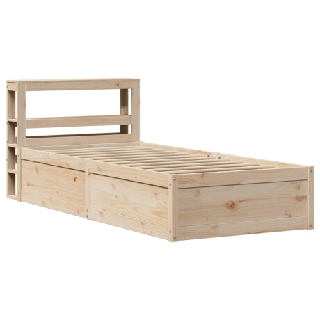 vidaXL Bedframe met hoofdbord massief grenenhout 100x200 cm afbeelding2 - 1