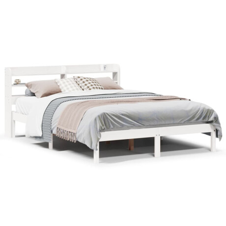 vidaXL Bedframe zonder matras massief grenenhout wit 120x200 cm afbeelding2 - 1