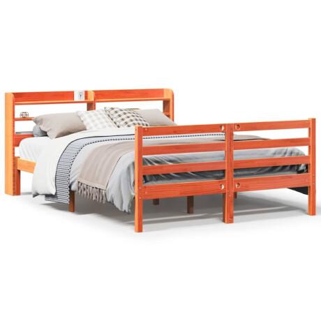 vidaXL Bedframe zonder matras massief grenenhout wasbruin 120x200 cm afbeelding2 - 1