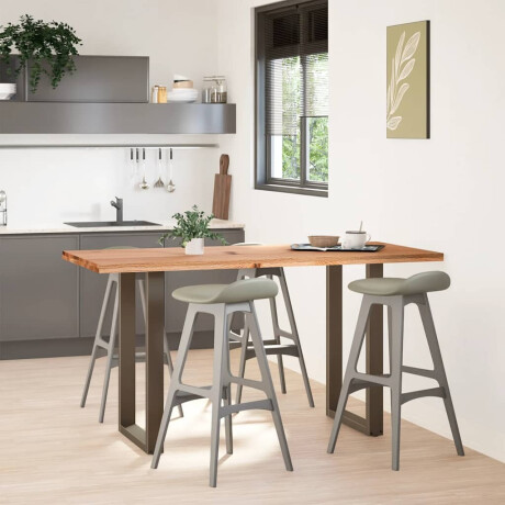 vidaXL Bartafel rechthoekig 180x80x92 cm massief eikenhout lichtbruin afbeelding2 - 1