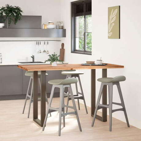 vidaXL Bartafel rechthoekig 180x80x102 cm massief eikenhout lichtbruin afbeelding2 - 1