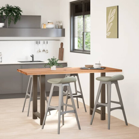 vidaXL Bartafel rechthoekig 180x80x92 cm massief eikenhout lichtbruin afbeelding2 - 1