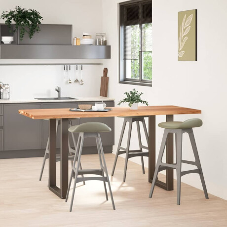 vidaXL Bartafel rechthoekig 200x80x92 cm massief eikenhout lichtbruin afbeelding2 - 1