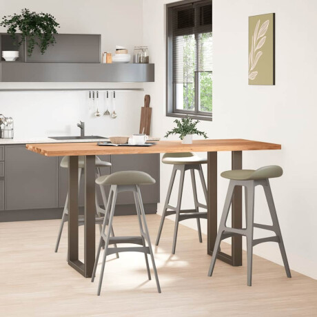 vidaXL Bartafel rechthoekig 200x80x102 cm massief eikenhout lichtbruin afbeelding2 - 1
