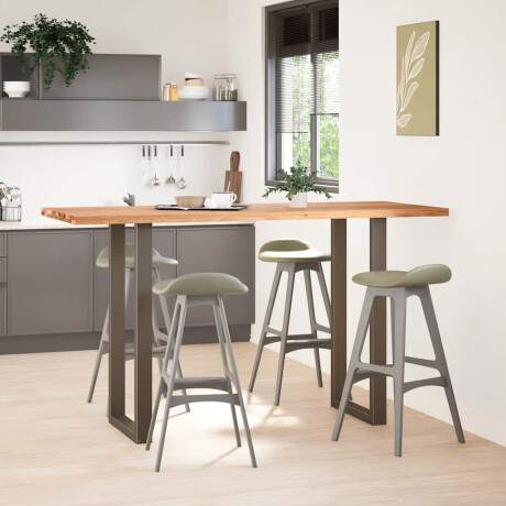 vidaXL Bartafel rechthoekig 200x80x112 cm massief eikenhout lichtbruin afbeelding2 - 1