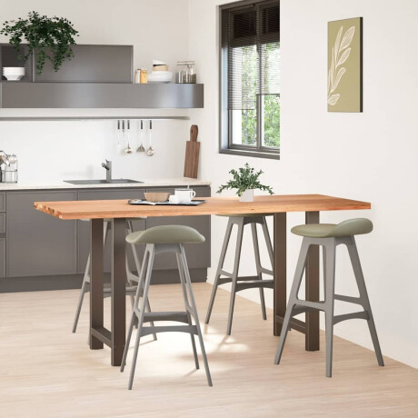 vidaXL Bartafel rechthoekig 200x80x92 cm massief eikenhout lichtbruin afbeelding2 - 1