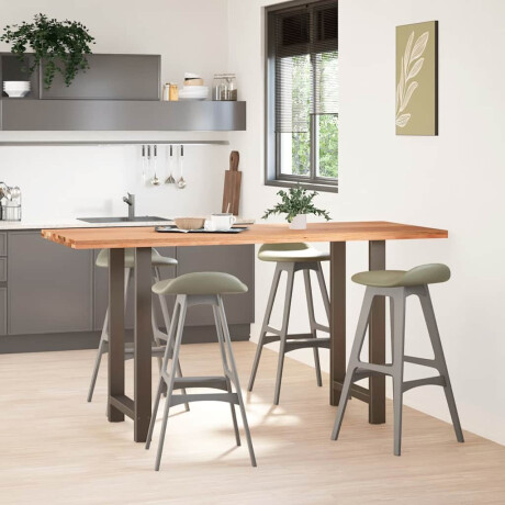 vidaXL Bartafel rechthoekig 200x80x102 cm massief eikenhout lichtbruin afbeelding2 - 1