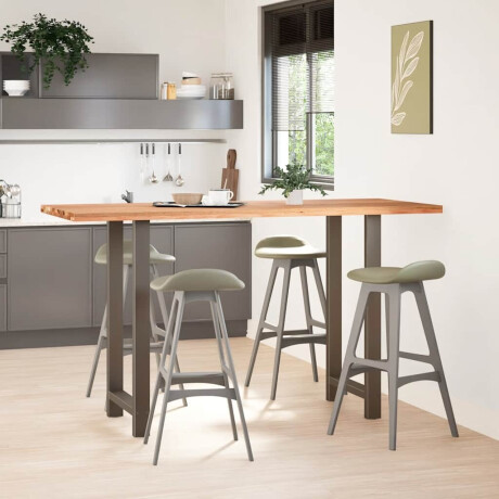 vidaXL Bartafel rechthoekig 200x80x112 cm massief eikenhout lichtbruin afbeelding2 - 1