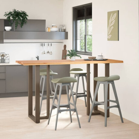 vidaXL Bartafel rechthoekig boomrand 200x80x102 cm massief eikenhout afbeelding2 - 1
