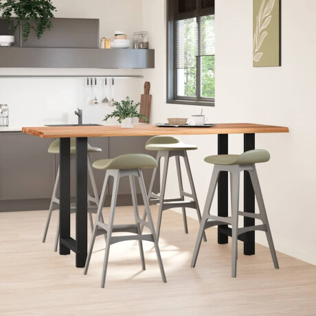 vidaXL Bartafel met natuurlijke rand 180x80x102 cm massief eikenhout afbeelding2 - 1