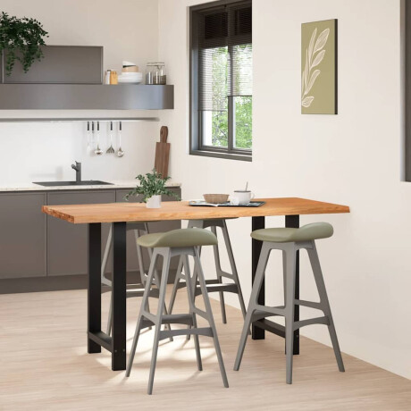 vidaXL Bartafel rechthoekig 180x80x92 cm massief eikenhout lichtbruin afbeelding2 - 1