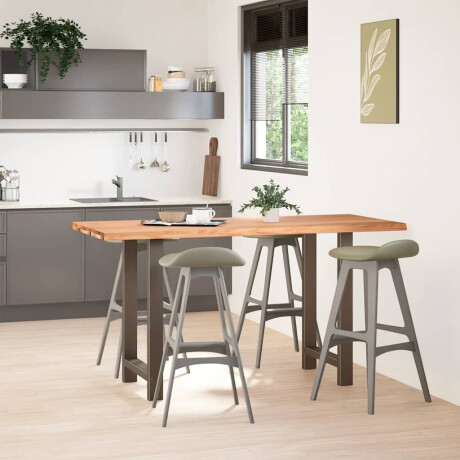 vidaXL Bartafel rechthoekig 180x80x92 cm massief eikenhout lichtbruin afbeelding2 - 1