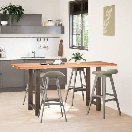 vidaXL Bartafel rechthoekig 200x80x92 cm massief eikenhout lichtbruin afbeelding2 - 1