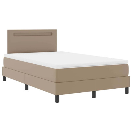 vidaXL Bedframe met matras Cappuccino 120 x 190 cm Kunstleer afbeelding2 - 1