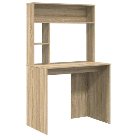 vidaXL Bureau met plank Sonoma Eiken 91 x 50 x 149 cm Bewerkt hout afbeelding2 - 1